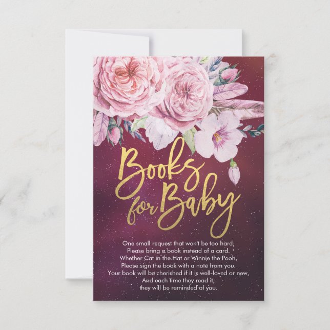 Baby Shower Books for Baby / Bring a book Request Invitation (Front)