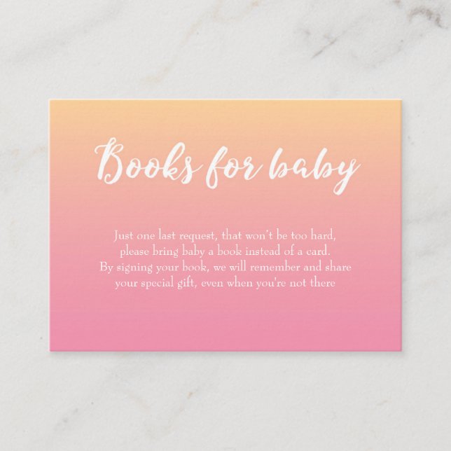 Baby shower Books for baby girl cards (Front)