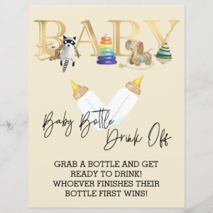 Baby Shower Bottle Drink Off Chug Game  