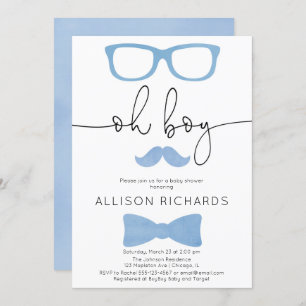 Baby shower boy, A little man is on his way Invitation