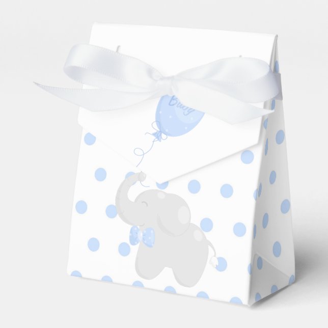 Baby Shower Boy Blue Favour Box (Front Side)
