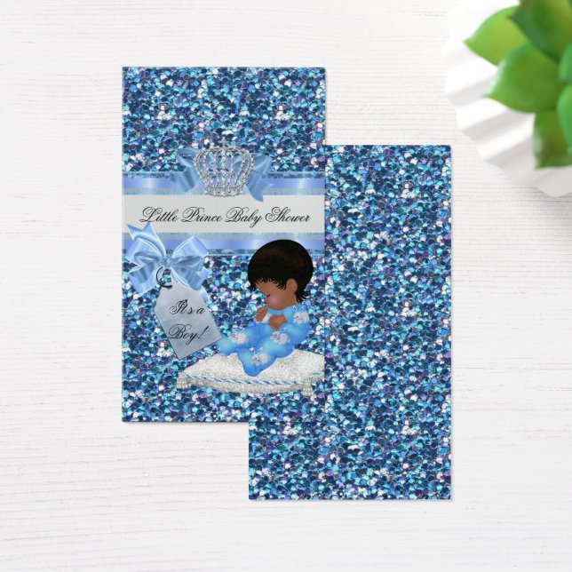 Baby Shower Boy Blue Little Prince Bunnies TAG (Desk)
