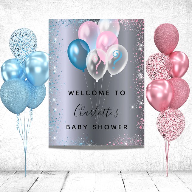 Baby Shower boy girl blue pink welcome Poster (Creator Uploaded)