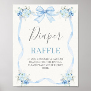 Baby Shower Boy with bow Poster