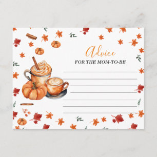 Baby Shower Brewing Pumpkin Spice Advice For Mum Enclosure Card