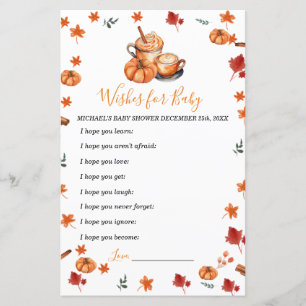 Baby Shower Brewing Pumpkin Spice Wishes for Baby