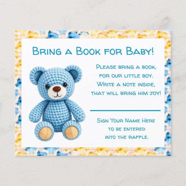 Baby Shower Bring a Book for Baby Flyer (Front)