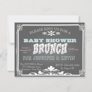 Baby Shower   BRUNCH   Chalkboard Invitation