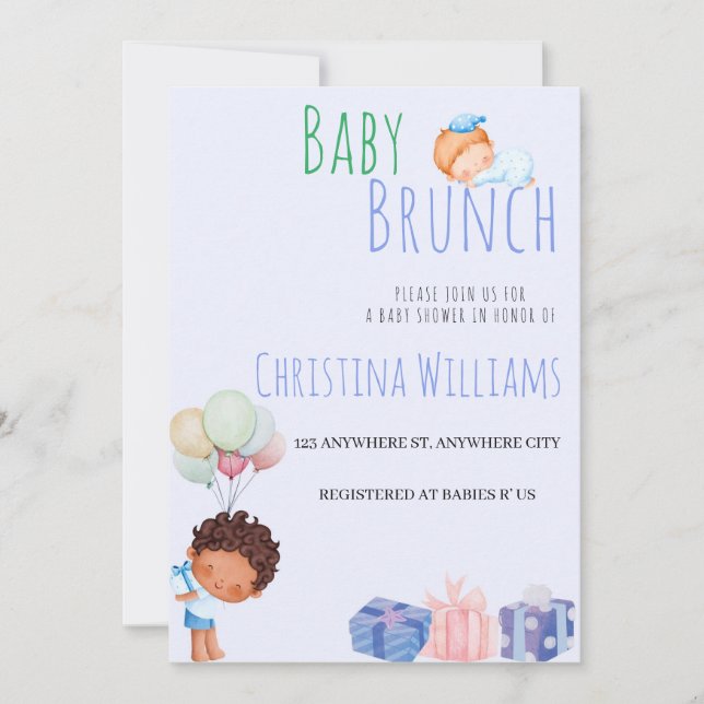Baby Shower Brunch Invitation (Front)