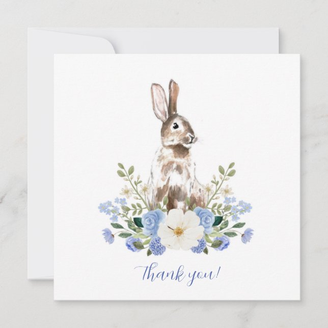 Baby Shower Bunny Thank You Cards (Front)