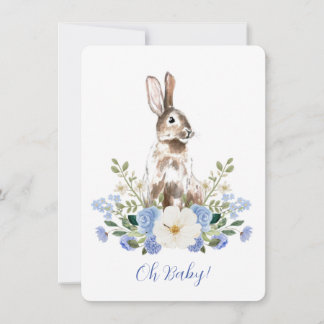Baby Shower Bunny Watercolour Invitation