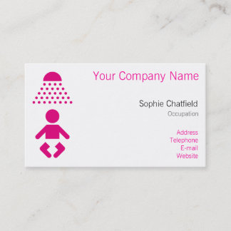 Baby shower business card