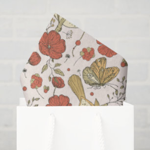 Baby Shower Butterflies & Blossoms Poetic Floral Tissue Paper
