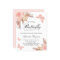 Baby shower butterfly blush pampas invitation