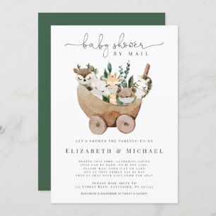 Baby Shower By Mail Animals Greenery Boho Invitation