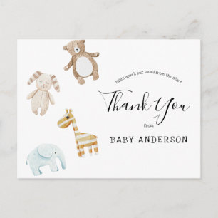 Baby Shower by Mail Baby Toys Thank You Postcard