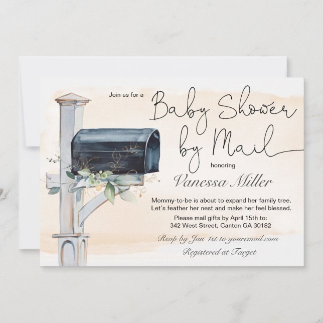 Baby Shower by Mail Invitation (Front)