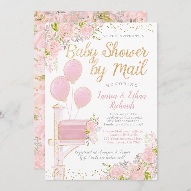 Baby Shower by Mail Invitation (Front/Back)