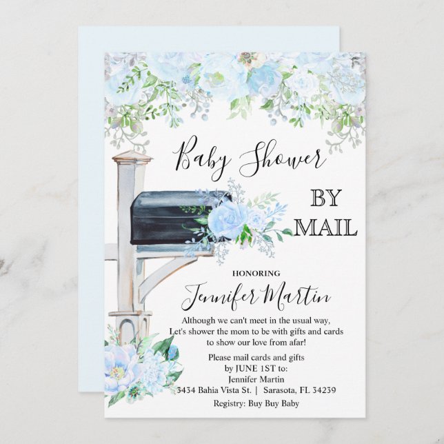 Baby Shower by Mail Invitation (Front/Back)