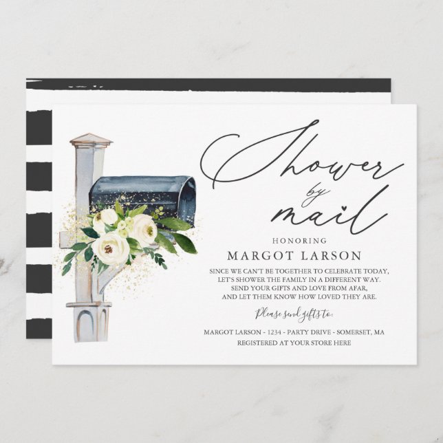 Baby Shower By Mail Invitation Gender Neutral (Front/Back)