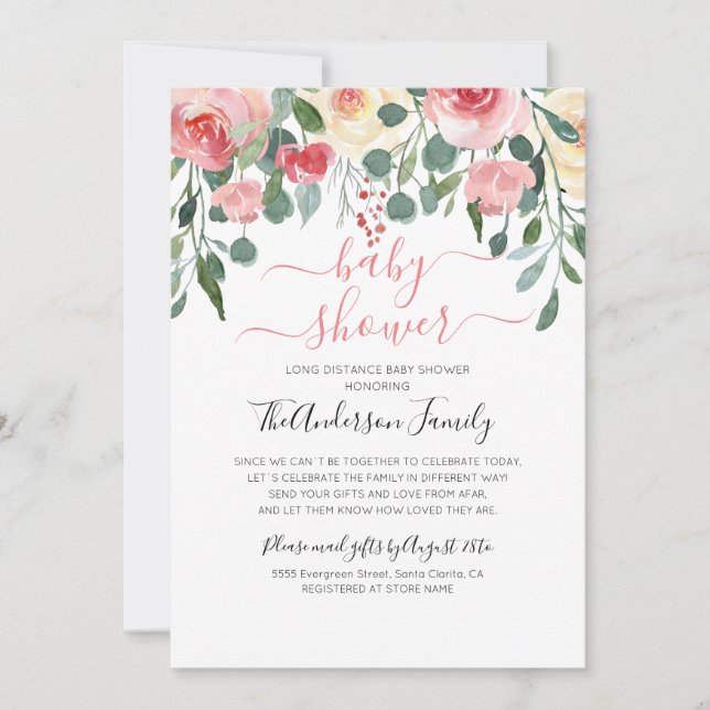 Baby Shower By Mail Long Distance Invitation (Front)