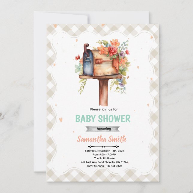 Baby Shower By Mail party Invitation (Front)