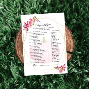Baby Shower Candy Bar Game Pumpkin Floral Invitation