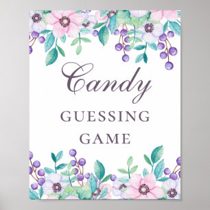 Baby shower candy guessing game. Guess how many Poster