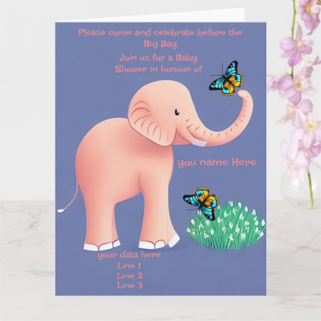 Baby Shower Card (Orchid)