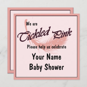 Baby Shower Celebration Tickled Pink Invitation