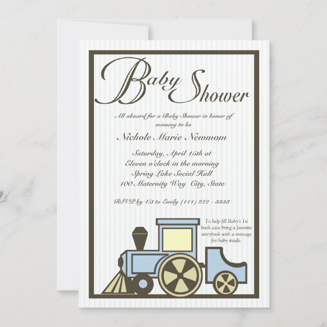 Baby Shower Choo Choo Train Invitation (Front)