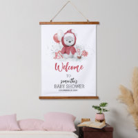 Baby shower Christmas Polar Bear Holiday sign