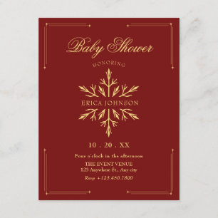 Baby Shower christmas snowflake Invitation