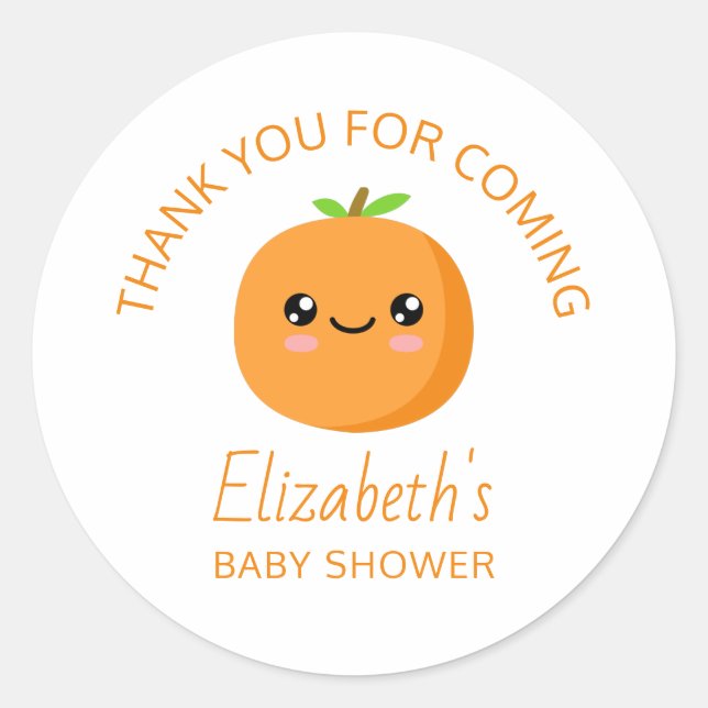 Baby Shower Classic Round Sticker (Front)