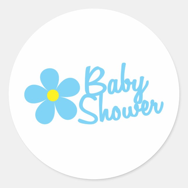baby shower classic round sticker (Front)