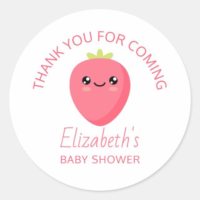 Baby Shower Classic Round Sticker (Front)