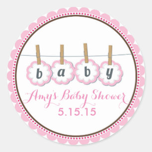 Baby Shower clothespin stickers