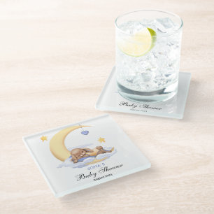 Baby shower coaster featuring an adorable bunny 
