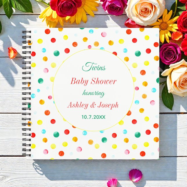 Baby Shower Colorful Confetti Guest Book (Creator Uploaded)