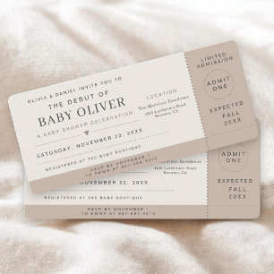 Baby Shower Concert Ticket Invitation