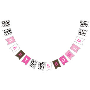 Baby Shower Cow Print Bunting