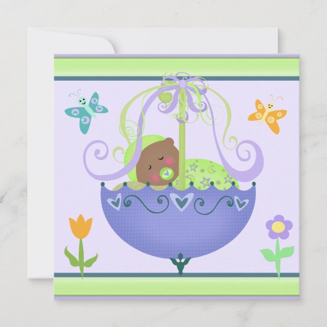 Baby Shower Custom Invitation Ethnic (Front)