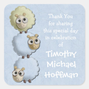 Baby Shower Custom Name Thank You Stickers