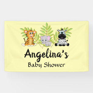 Baby Shower Cute Animal Safari Jungle Banner