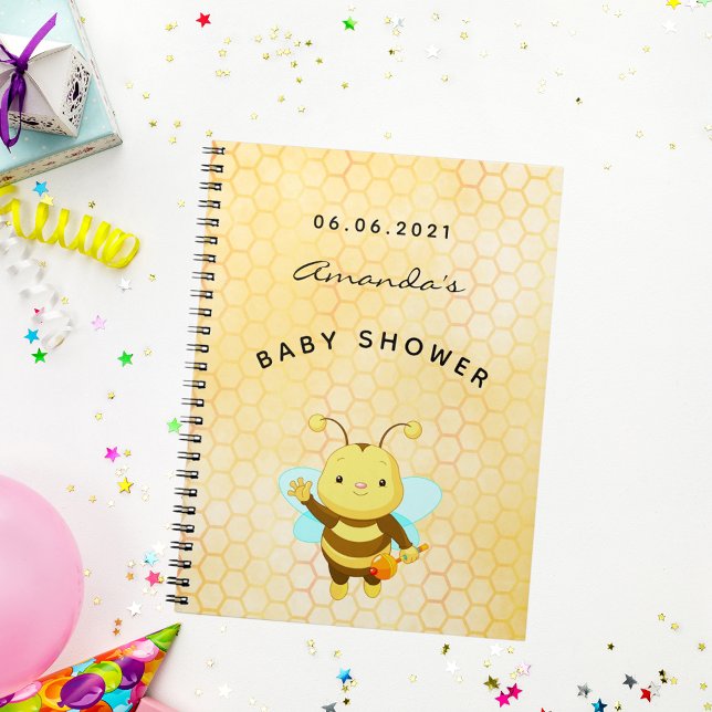 Baby Shower cute bumble bee honeycomb guest book (Creator Uploaded)