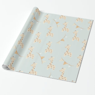 Baby shower cute Giraffe Wrapping Paper