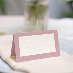 Baby shower cute simple pink chambray place card