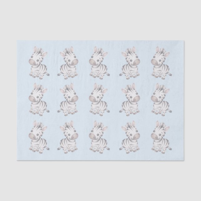 Baby shower cute zebra pattern tissue paper (Front)
