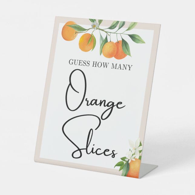 Baby Shower Decorations Neutral Gender Tabletop Pedestal Sign (Front)