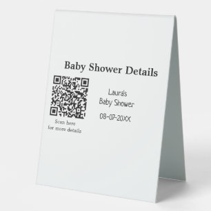 BABY SHOWER DETAILS QR SCAN CODE MINIMAL MODERN RU